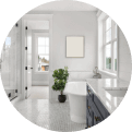 Simple low-maintenance glass shower stall