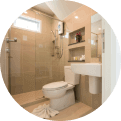 Simple low-maintenance glass shower stall